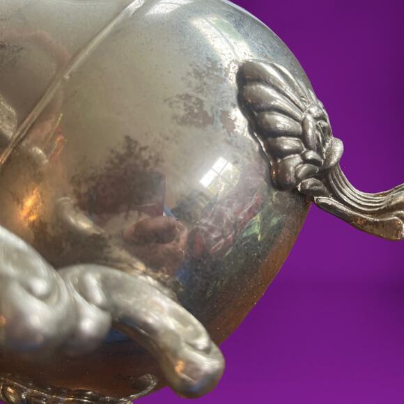 Vintage Silver-Plated Footed Tea Server - Picture 11 of 13